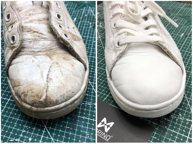 Quy trình repaint sơn phục hồi màu thân giày